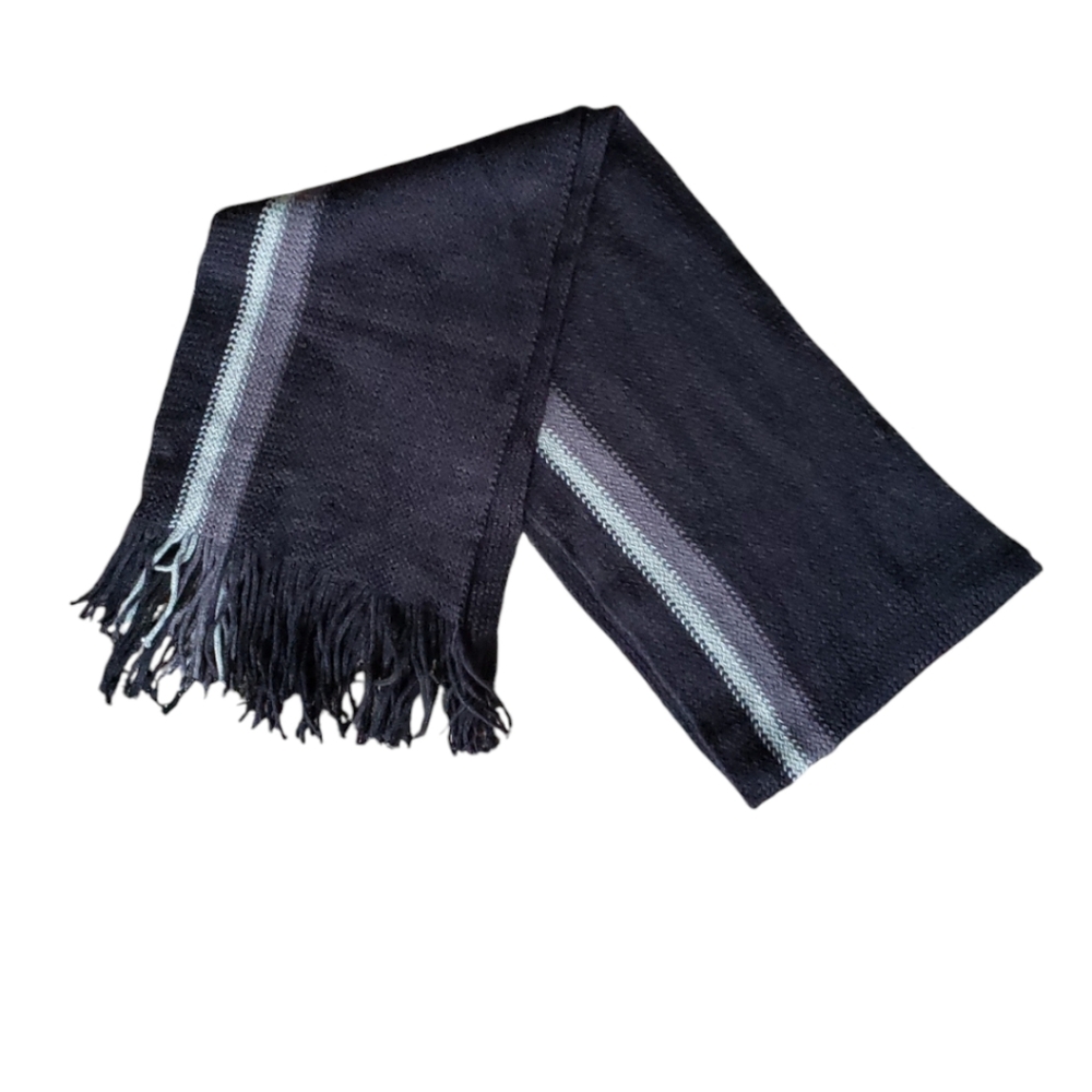 Gekko Black Gray Winter Scarf